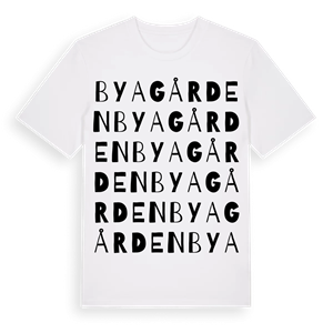 Byagården ordlek t-shirt – ekologisk bomull t-shirt från Pinshirt