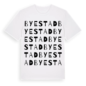 Byestad ordlek t-shirt – ekologisk bomull t-shirt från Pinshirt
