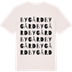 Vintage White t-shirt med Bygård ordlek t-shirt