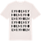 Vintage White t-shirt med Byholm ordlek t-shirt