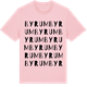 Pink Cotton t-shirt med Byrum ordlek t-shirt