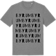 Mid Heather Gray t-shirt med Byrum ordlek t-shirt