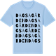 Blue Soul t-shirt med Dagsagården ordlek t-shirt