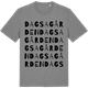 Mid Heather Gray t-shirt med Dagsagården ordlek t-shirt