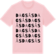 Pink Cotton t-shirt med Dagsås ordlek t-shirt