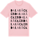 Pink Cotton t-shirt med Dalabäcken ordlek t-shirt