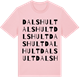 Pink Cotton t-shirt med Dalshult ordlek t-shirt