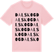 Pink Cotton t-shirt med Dalskog ordlek t-shirt