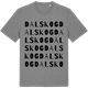 Mid Heather Gray t-shirt med Dalskog ordlek t-shirt