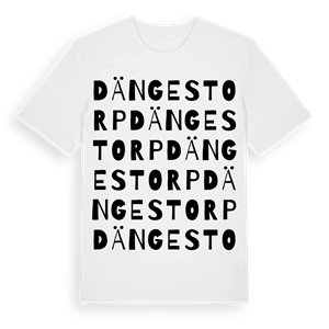 Dängestorp ordlek t-shirt – ekologisk bomull t-shirt från Pinshirt