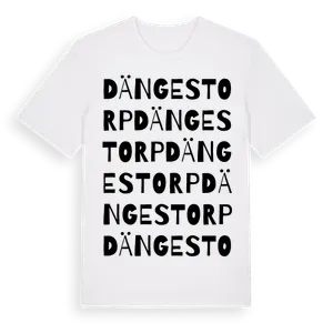 Dängestorp ordlek t-shirt – ekologisk bomull t-shirt från Pinshirt
