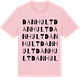 Pink Cotton t-shirt med Danhult ordlek t-shirt