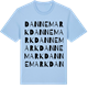 Blue Soul t-shirt med Dannemark ordlek t-shirt