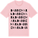 Pink Cotton t-shirt med Dannemark ordlek t-shirt