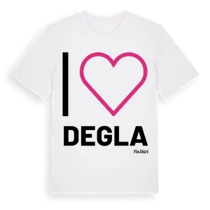 Jag älskar Degla t-shirt stort tryck – ekologisk bomull t-shirt från Pinshirt