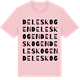 Pink Cotton t-shirt med Deleskogen ordlek t-shirt