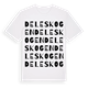 White t-shirt med Deleskogen ordlek t-shirt