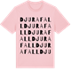 Pink Cotton t-shirt med Djurafall ordlek t-shirt