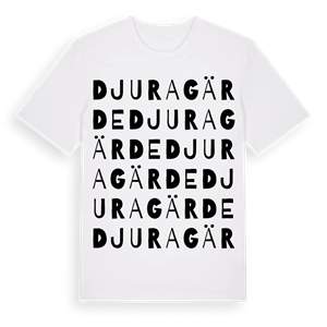 Djuragärde ordlek t-shirt – ekologisk bomull t-shirt från Pinshirt