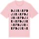Pink Cotton t-shirt med Djurarp ordlek t-shirt