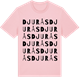 Pink Cotton t-shirt med Djurås ordlek t-shirt