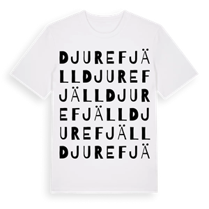 Djurefjäll ordlek t-shirt – ekologisk bomull t-shirt från Pinshirt