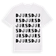 White t-shirt med Djurs ordlek t-shirt