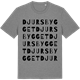 Mid Heather Gray t-shirt med Djursbygget ordlek t-shirt