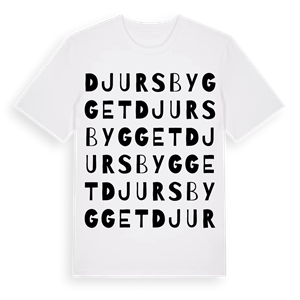 Djursbygget ordlek t-shirt – ekologisk bomull t-shirt från Pinshirt