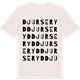 Vintage White t-shirt med Djurseryd ordlek t-shirt