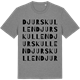 Mid Heather Gray t-shirt med Djurskullen ordlek t-shirt
