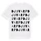 White t-shirt med Djuvarp ordlek t-shirt