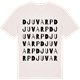 Vintage White t-shirt med Djuvarp ordlek t-shirt