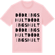Pink Cotton t-shirt med Dödringshult ordlek t-shirt
