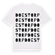 White t-shirt med Doestorp ordlek t-shirt