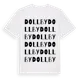 White t-shirt med Dollby ordlek t-shirt