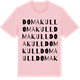Pink Cotton t-shirt med Domakull ordlek t-shirt