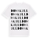White t-shirt med Domakull ordlek t-shirt