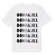 White t-shirt med Domakull ordlek t-shirt