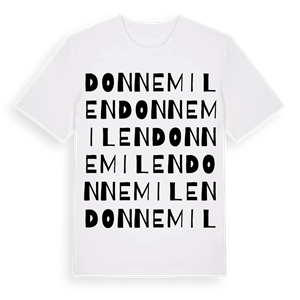 Donnemilen ordlek t-shirt – ekologisk bomull t-shirt från Pinshirt