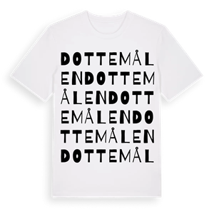 Dottemålen ordlek t-shirt – ekologisk bomull t-shirt från Pinshirt