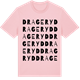 Pink Cotton t-shirt med Drageryd ordlek t-shirt