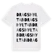 White t-shirt med Dragshyltan ordlek t-shirt