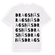 White t-shirt med Dragsnäs ordlek t-shirt