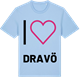 Blue Soul t-shirt med Jag älskar Dravö t-shirt stort tryck