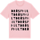 Pink Cotton t-shirt med Drösphult ordlek t-shirt