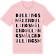 Pink Cotton t-shirt med Dullingsmålen ordlek t-shirt