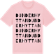 Pink Cotton t-shirt med Dunderhyttan ordlek t-shirt