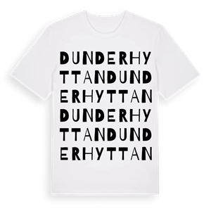 Dunderhyttan ordlek t-shirt – ekologisk bomull t-shirt från Pinshirt