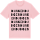 Pink Cotton t-shirt med Dungen ordlek t-shirt